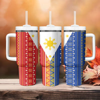 Philippines Sun Tumbler With Handle Igorot Tribal Inspiration