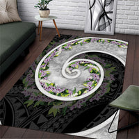 Piko Hawaii Area Rug Polynesian Pattern With Maile Pikake Honohono Lei