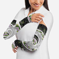 Piko Hawaii Arm Sleeves Polynesian Pattern With Maile Pikake Honohono Lei
