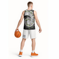 Piko Hawaii Basketball Jersey Polynesian Pattern With Maile Pikake Honohono Lei
