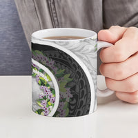 Piko Hawaii Ceramic Mug Polynesian Pattern With Maile Pikake Honohono Lei