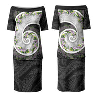 Piko Hawaii Couples Matching Puletasi and Hawaiian Shirt Polynesian Pattern With Maile Pikake Honohono Lei