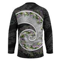 Piko Hawaii Hockey Jersey Polynesian Pattern With Maile Pikake Honohono Lei