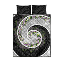 Piko Hawaii Quilt Bed Set Polynesian Pattern With Maile Pikake Honohono Lei