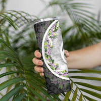 Piko Hawaii Skinny Tumbler Polynesian Pattern With Maile Pikake Honohono Lei
