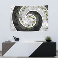 Piko Hawaii Tapestry Polynesian Pattern With Maile Pikake Honohono Lei