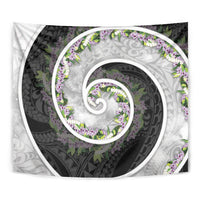 Piko Hawaii Tapestry Polynesian Pattern With Maile Pikake Honohono Lei