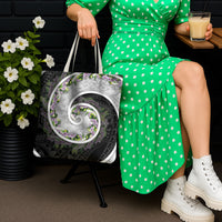 Piko Hawaii Tote Bag Polynesian Pattern With Maile Pikake Honohono Lei