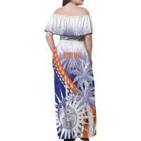 Personalised Marshall Islands Manit Day Family Matching Off Shoulder Maxi Dress and Hawaiian Shirt Polynesian Tribal Tattoo Tropical Style LT05 - Polynesian Pride
