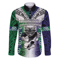 Custom New Zealand Warrior Family Matching Puletasi and Hawaiian Shirt Maori Tribal Pattern