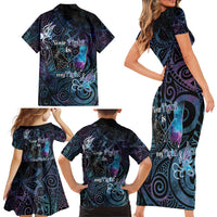 Suicide Awareness Family Matching Short Sleeve Bodycon Dress and Hawaiian Shirt You Are Not Alone LT05 - Polynesian Pride