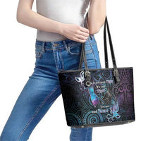 Suicide Awareness Leather Tote Bag You Are Not Alone - Polynesian Pride