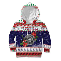 American Samoa Christmas Kid Hoodie Poinsettia La Maunia Le Kilisimasi