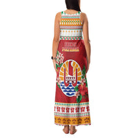 French Polynesia Christmas Family Matching Tank Maxi Dress and Hawaiian Shirt Coat Of Arms Merry Xmas LT05 - Polynesian Pride