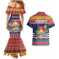 Kiribati Christmas Couples Matching Mermaid Dress and Hawaiian Shirt Coat Of Arms Tekeraoi Te Kiritimati LT05 - Polynesian Pride