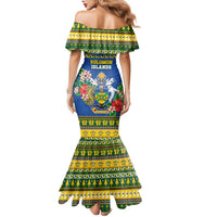 Solomon Islands Christmas Family Matching Mermaid Dress and Hawaiian Shirt Coat Of Arms Merry Xmas LT05 - Polynesian Pride