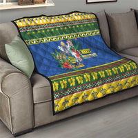 Solomon Islands Christmas Quilt Coat Of Arms Merry Xmas LT05 - Polynesian Pride