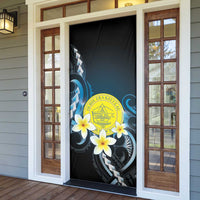 Palau United Nations Day Door Cover Polynesian Curves Plumeria LT05 - Polynesian Pride