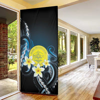 Palau United Nations Day Door Cover Polynesian Curves Plumeria LT05 - Polynesian Pride