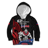 Samoa Independence Day Kid Hoodie Samoan Warriors Ula Fala LT05 Hoodie Black - Polynesian Pride