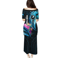 Personalised FSM Yap State Day Puletasi Tropical Flowers Tribal Pattern LT05 - Polynesian Pride
