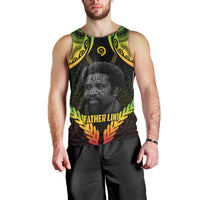 Personalised Vanuatu Father Lini Day Men Tank Top Polynesian Tribal Pattern LT05 - Polynesian Pride