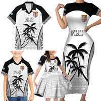 Custom Fiji Tapa Football Family Matching Short Sleeve Bodycon Dress and Hawaiian Shirt Sporty Style LT05 - Polynesian Pride