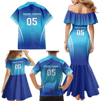 Custom Fiji Football Family Matching Mermaid Dress and Hawaiian Shirt Fijian Tapa Pattern LT05 - Polynesian Pride