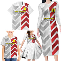 Custom New Caledonia Football Family Matching Long Sleeve Bodycon Dress and Hawaiian Shirt Unique Style LT05 - Polynesian Pride