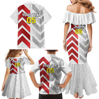 Custom New Caledonia Football Family Matching Mermaid Dress and Hawaiian Shirt Unique Style LT05 - Polynesian Pride