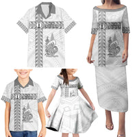 Custom New Caledonia Football Family Matching Puletasi and Hawaiian Shirt Go The Kagus LT05 - Polynesian Pride