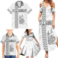 Custom New Caledonia Football Family Matching Summer Maxi Dress and Hawaiian Shirt Go The Kagus LT05 - Polynesian Pride