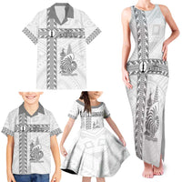 Custom New Caledonia Football Family Matching Tank Maxi Dress and Hawaiian Shirt Go The Kagus LT05 - Polynesian Pride