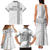 Custom New Caledonia Football Family Matching Tank Maxi Dress and Hawaiian Shirt Go The Kagus LT05 - Polynesian Pride
