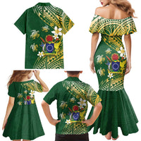 Cook Islands 15 Finest Family Matching Mermaid Dress and Hawaiian Shirt Plumeria Polynesian Turtle LT05 - Polynesian Pride