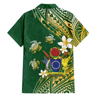 Cook Islands 15 Finest Family Matching Off Shoulder Short Dress and Hawaiian Shirt Plumeria Polynesian Turtle LT05 - Polynesian Pride