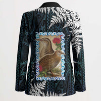 New Zealand Weka Blazer Maori Hen Koru Pattern - Polynesian Pride