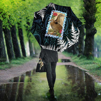 New Zealand Weka Umbrella Maori Hen Koru Pattern - Polynesian Pride