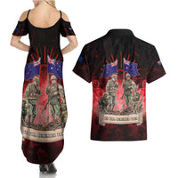 Australia And New Zealand ANZAC Day Couples Matching Summer Maxi Dress and Hawaiian Shirt Soldiers Lest We Forget LT05 - Polynesian Pride