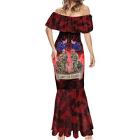 Australia And New Zealand ANZAC Day Mermaid Dress Soldiers Lest We Forget