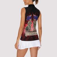 Australia And New Zealand ANZAC Day Women Sleeveless Polo Shirt Soldiers Lest We Forget