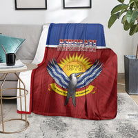 Kiribati 45th Independence Day Blanket Lesser Frigatebird Tribal Pattern