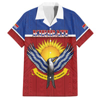 Kiribati 45th Independence Day Family Matching Summer Maxi Dress and Hawaiian Shirt Lesser Frigatebird Tribal Pattern