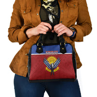 Kiribati 45th Independence Day Shoulder Handbag Lesser Frigatebird Tribal Pattern