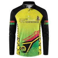 Vanuatu 46th Independence Button Sweatshirt Special Style LT05 Yellow - Polynesian Pride