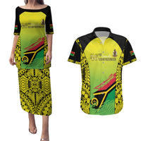 Vanuatu 45th Independence Couples Matching Puletasi and Hawaiian Shirt Special Style - Polynesian Pride
