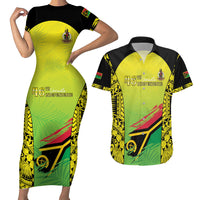 Vanuatu 45th Independence Couples Matching Short Sleeve Bodycon Dress and Hawaiian Shirt Special Style - Polynesian Pride