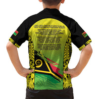 Vanuatu 46th Independence Family Matching Off The Shoulder Long Sleeve Dress and Hawaiian Shirt Special Style LT05 - Polynesian Pride