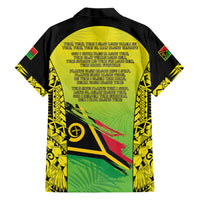Vanuatu 46th Independence Family Matching Off The Shoulder Long Sleeve Dress and Hawaiian Shirt Special Style LT05 - Polynesian Pride