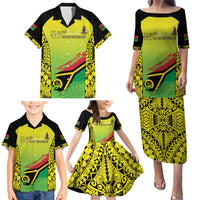 Vanuatu 45th Independence Family Matching Puletasi and Hawaiian Shirt Special Style - Polynesian Pride